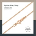 thumbnail image 4 of Kezef Rose Gold Plated Sterling Silver Necklace - 1mm Box Chain - Hypoallergenic and Tarnish Resistant - Classic Design and Comfortable Fit - 12", 4 of 7