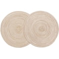 thumbnail image 3 of Beige Round Braided Placemats Set of 6 Washable Round Placemats for Kitchen Table 15 inch Round Table Mats for Dining Tables, 3 of 7