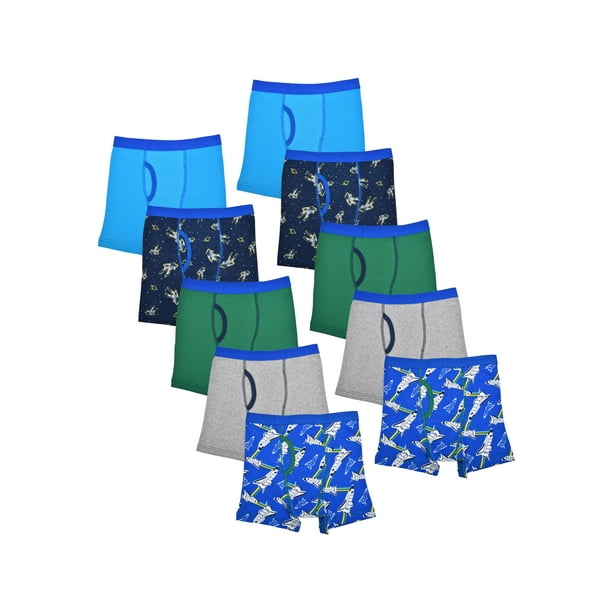 Wonder Nation Boys Underwear, Soft Cotton Boxer Briefs, 10Pack, Sizes SXXL & Husky