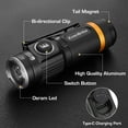 thumbnail image 6 of EverBrite Mini Flashlight, Rechargeable Flashlight with USB C Cable, 5 Light Modes Pocket Flashlight, 500 Lumens Magnetic Flashlight with Clip for Repair, Outdoors, Emergency, 6 of 10