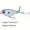 7517 A, variant on 2pc Premium Topwater Fishing Lure with Propeller Tail & Rust-Proof Treble Hooks - Realistic 3D Holographic Eyes, High-Index Plastic, Mixed Colors (Yellow/White, Green/Blue, White/Black) - Ide