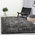 thumbnail image 2 of SAFAVIEH Iceland Issie Abstract Shag Area Rug, Dark Grey/Ivory, 6'7" x 6'7" Square, 2 of 8