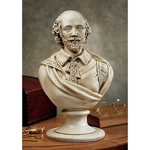 William Shakespeare Elizabethan Playwright Design Toscano 12" Sculptural Bust 