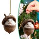 thumbnail image 2 of 1/8 piezas Adorno navideño Adorno acrílico con forma de bellota de animales del bosque Decoración colgante para fiestas navideñas Regalo de Navidad, 2 of 7