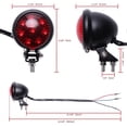 thumbnail image 3 of 12V Motorcycle Tail Lights Brake Light Red LED Rear Brake Lamp for Street Bike Chopper Bobber Cafe Racer Cruiser., 3 of 5