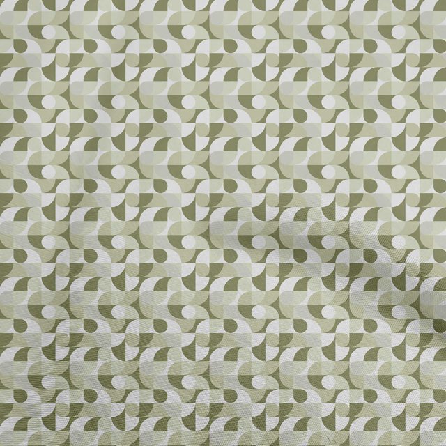 oneOone Silk Tabby Olive Green Fabric Geometric Sewing Material Print Fabric By The Yard 42 Inch Wide