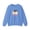 Carolina Blue, variant on Cat Heart Sweatshirt, Love Sweatshirt, Cat Sweatshirt, Valentine's Day Sweatshirt, 50/50 Cotton-Poly Animal Sweatshirt 124