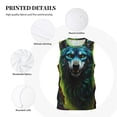 thumbnail image 3 of Pofeuu Fluorescent Wolf Print Basketball Jersey, Shirts for Men Youth Basketball Jersey Crew Neck-3X-Large, 3 of 6