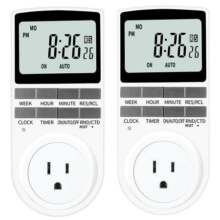 

Fnyko 7-Days Weekly Digital Plug Timer Outlet Programmable Countdown Timer Switch with 20 On/Off Programs(125V / 15A / 1875W)