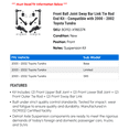 thumbnail image 2 of Front Ball Joint Sway Bar Link Tie Rod End Kit - Compatible with 2000 - 2002 Toyota Tundra 2001, 2 of 2