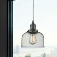 thumbnail image 3 of 201C-OB-G72 Innovations Lighting Bell - 1 Light Cord Hung Mini Pendant In Industrial Style-10 Inches Tall and 8 Inches Wide-Oil Rubbed Bronze, 3 of 3