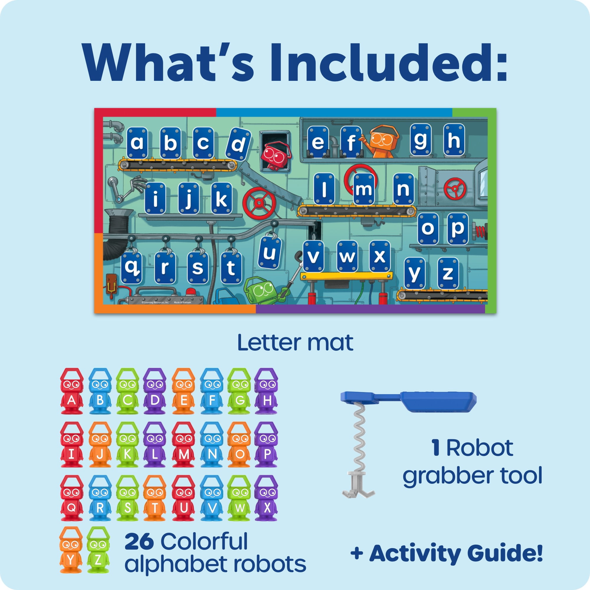 Learning Resources ABC Robot Factory - ABC Toys, Vocabulary Practice Game, Ages 3+