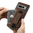 thumbnail image 6 of For Google Pixel 7 Pro Wallet Case, Card Holder Kickstand Phone Case for Women, Premium Leather Purse with Wrist Strap, Ring Holder Cover Credit Card Slot Cover for Google Pixel 7 Pro,Brown, 6 of 6