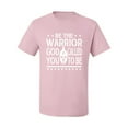 thumbnail image 2 of Wild Bobby Be The Warrior God Called You To Be Inspirational/Christian Men Graphic Tee, Light Pink, X-Large, 2 of 5