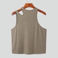 thumbnail image 4 of INCERUN Men's Irregular Style Vest Round Neck Hollow Out Slim Fit Sleeveless Tops, 4 of 6