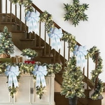 Upgraded Christmas Snowflake Bow Holiday Decoration Colorful Bow R