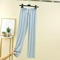 thumbnail image 2 of JJHGVB Striped Pants Women Night Pants for Women Wide Leg Pajama Pants for Women Woman's Pants Women Trendy Sleeping Shorts Women Sleep Pant Blue L, 2 of 4