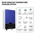 thumbnail image 2 of 6000W Smart Electric Water Heater Remote Control Instantaneous Tankless Water Heater Kitchen Bathroom Shower Water Fast Heating ,Digital Temperature Display, 2 of 7