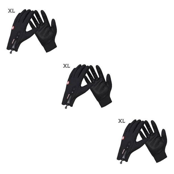 Redempat Warm Ice Fishing Gloves For Winter Cycling Windproof Motorcycle  Riding Gloves Full Finger Non -Slip Carp Outdoor Fishing Clothes XL 3Set 