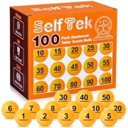 100Pcs Numbered Table Tennis Balls Beer PingPong 40mm Raffle Balls Lottery Balls Printed with Numbers for Party Games (No. 1-100)$$Toys