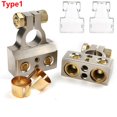 thumbnail image 1 of 1 Pair Car Battery Terminal Connectors Kit 2/4/8/10 Awg Audio Positive Negative Battery Post Clamp With Clear Covers Shims, 1 of 1