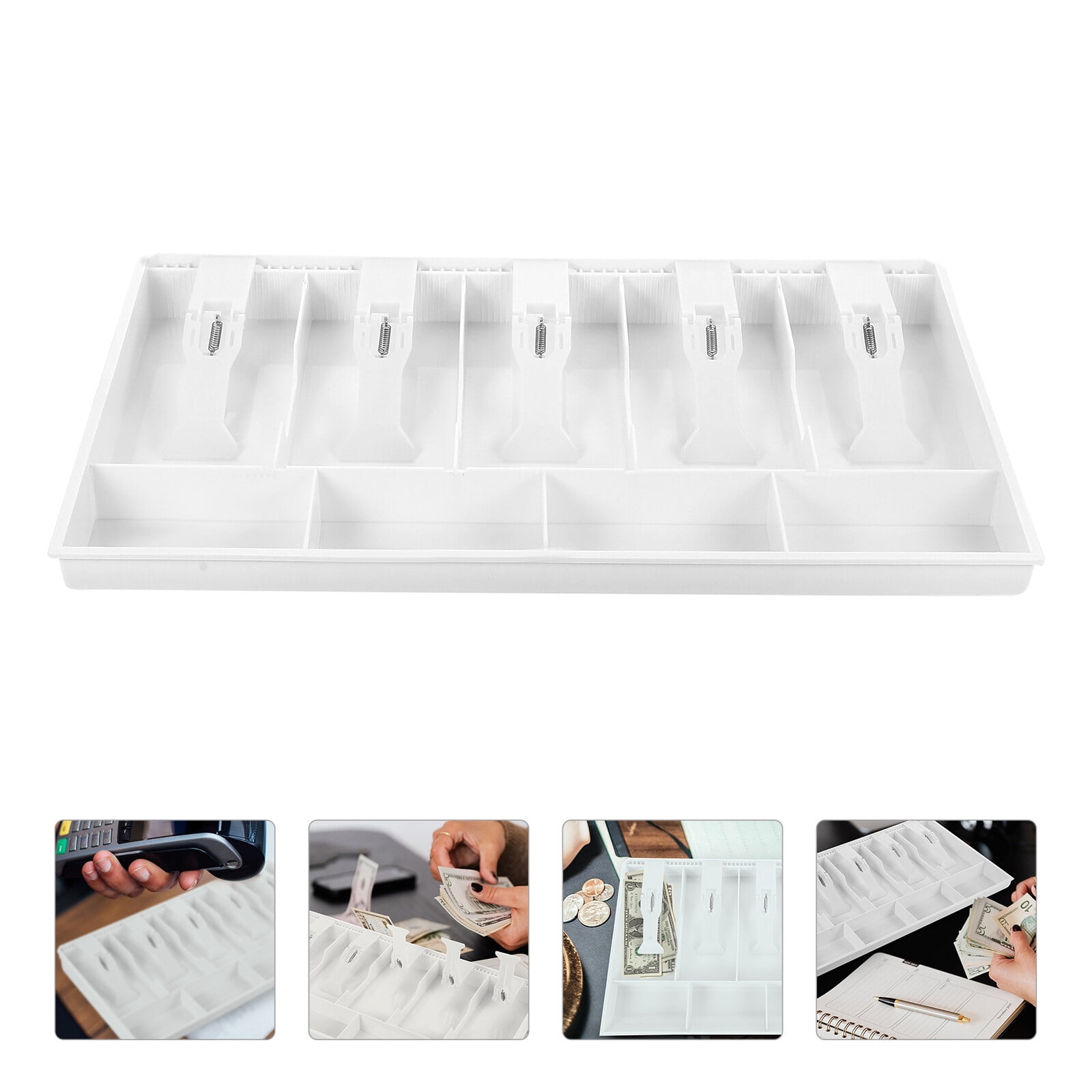 1Pc Cash Drawer Tray Cash Register Insert Tray Multiple Compartment