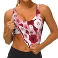 thumbnail image 4 of Lsque Rose Printed Women'S Sports Bra, Compression, Moisture Wicking, High-Impact Sports Bra For Women,Supportive sports bra-XX-Large, 4 of 9