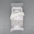 thumbnail image 2 of Ambesonne Grey Bedding Set 4 Pcs, Lace Inspired Floral, Queen, Grey Pale Grey White, 2 of 3