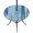 Royal Blue Azure White2, variant on Round Outdoor Tablecloth with Umbrella Hole and Zipper, Light Blue Ombre Tablecloth with Elastic Waterproof, Modern Abstract Art Oil Painting Patio Table Covers for 36" - 44" Picnic Pool Tables