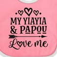 thumbnail image 4 of Inktastic Yiayia and Papou Love Me Granddaughter Girls Baby Bib, 4 of 4