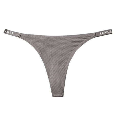 Women s Fashion Sexy Traceless Transparent Low Waist-string Panties Thong  Seamless Comfort  Skin-friendly Material  for Daily Wear  Underwear  Tanga  Briefs  Womens Plus Size Pants | Gray XL