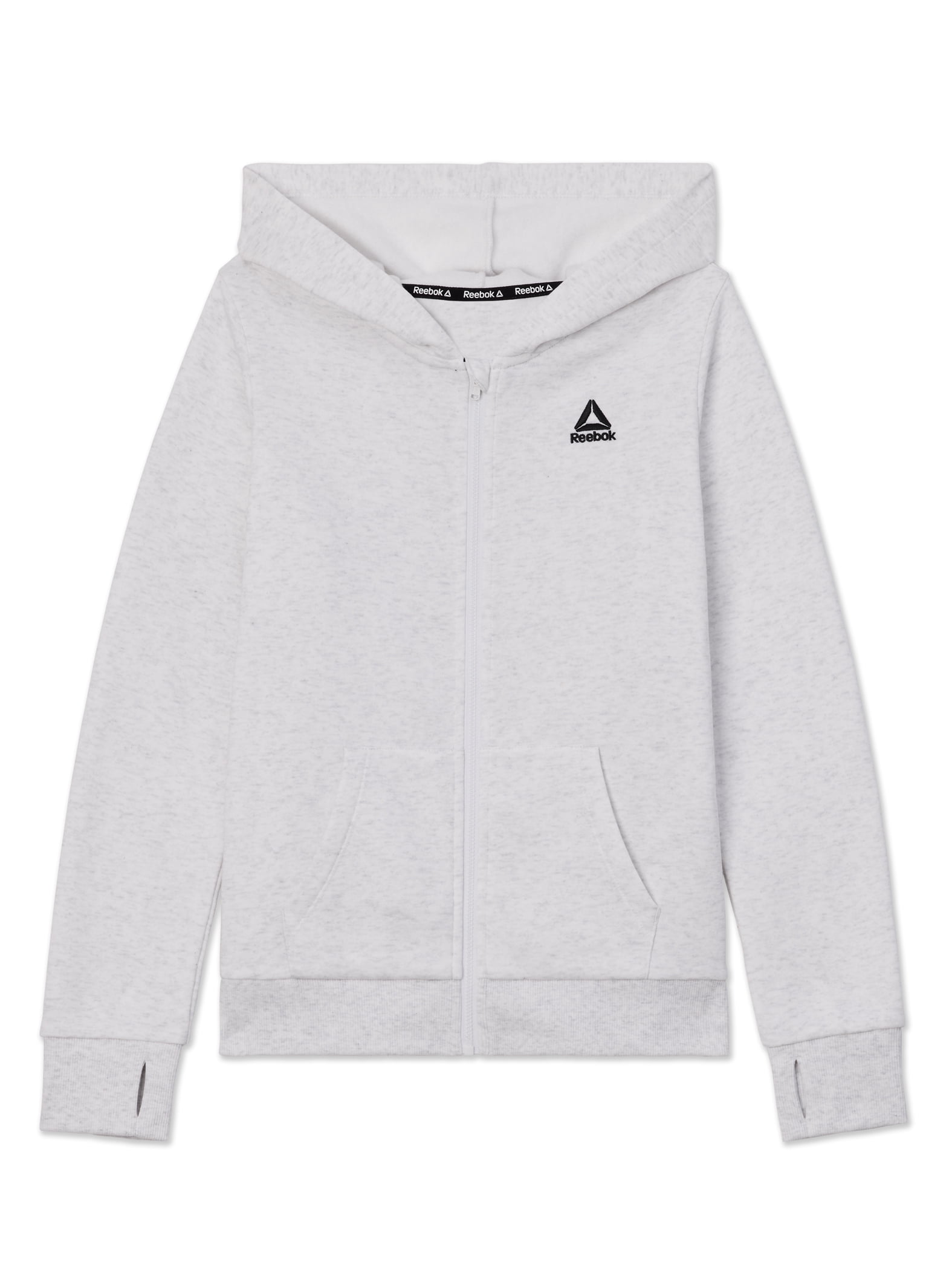 Reebok Girl’s Game Day Fleece Full Zip Hoodie, Sizes 4-18