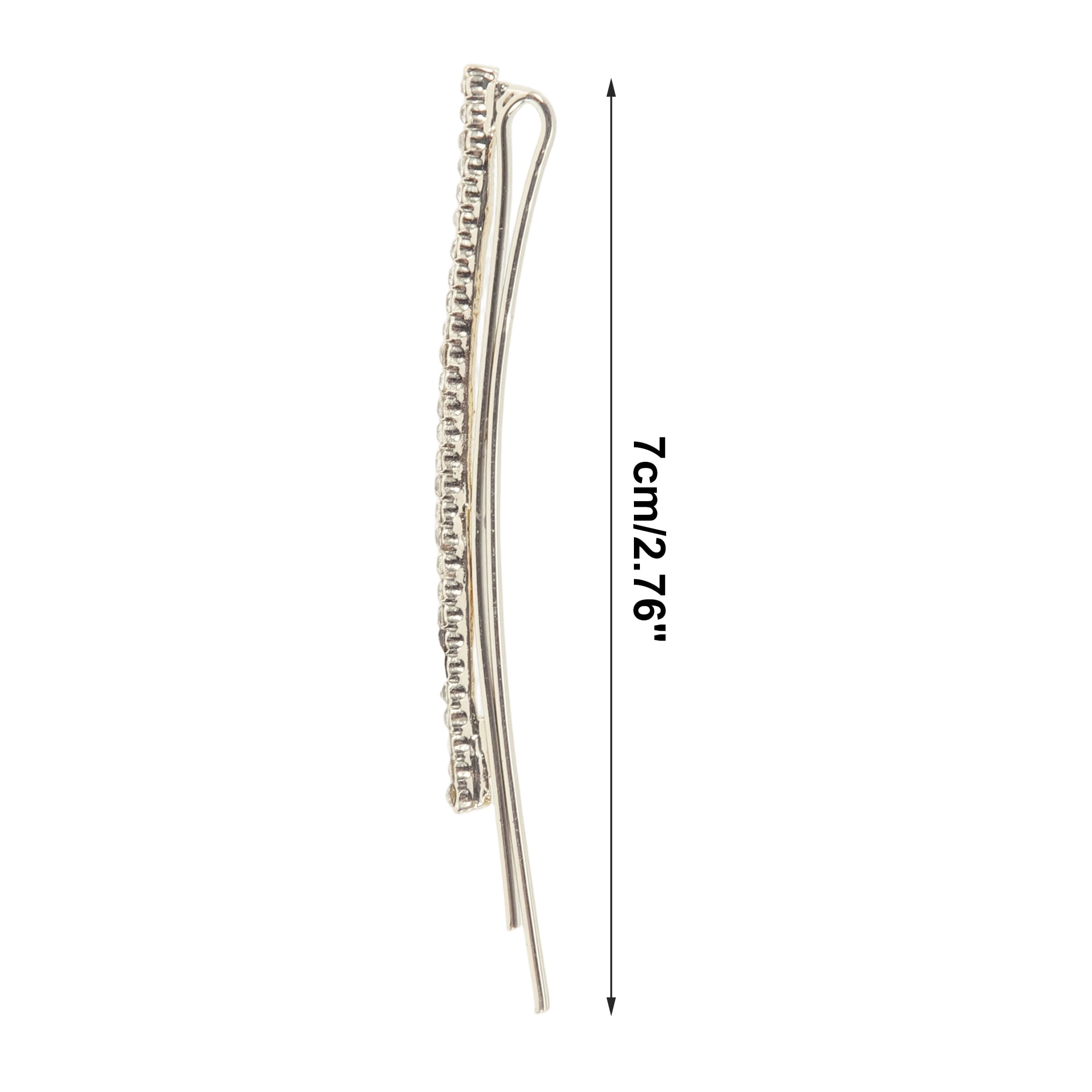 Unique Bargains Flower Bobby Pin Set 1 Pair Hair Accessories Silver Tone