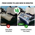 thumbnail image 4 of Golf Cart Seat Covers for 2 Seater,Navy Blue Christmas Microfiber Cart Seat Towel Blanket,Poinsettia Xmas Ball Berry Winter Absorbent Breathable Non Slip Bench Seats Protector for Golf Course 51"x31", 4 of 9