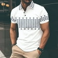 thumbnail image 5 of RMGVDSD Mens Polo Shirts Trendy Men's Casual Short Sleeve Shirt Comfortable Button Down Collar T Shirt Outings With Relaxed Fit Retro Tees Stylish Tops, 5 of 9
