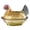 Glass color, variant on Rooster decorative glass candy tray with lid,colored crystal candy jar with lid,dessert,candy,and biscuit jar,suitable for home,kitchen,and office desktop decoration.