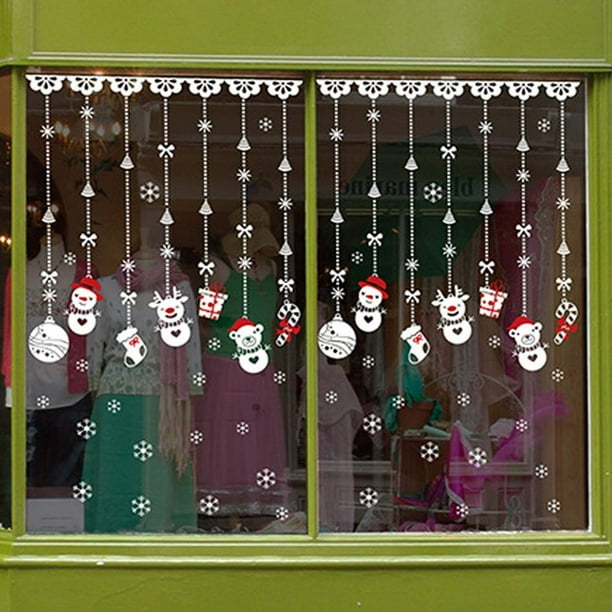 Christmas Pvc Stickers Window Decorations Clings Decal Stickers Ornaments For Christmas Frozen Theme Party New Year Supplies C Walmart Com Walmart Com