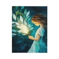 thumbnail image 2 of CozyNet Angel Holding Glowing Olive Branch Vibrant Light Symbolizing Peace And Salvation Wall Art Prints With Frame Canvas Perfect for Living Room & Bedroom, Ready to Hang, Wall Decor 16"x20", 2 of 10