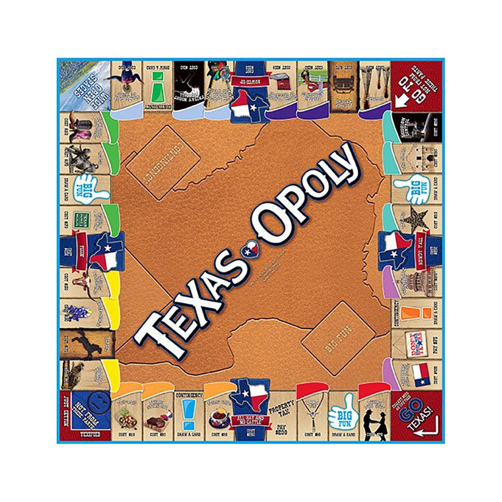 Late for the Sky Texas-Opoly Strategy Board Game, for Children Ages 8+