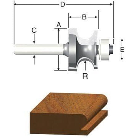 Vermont American 23137 1/8" Edgebead Bit