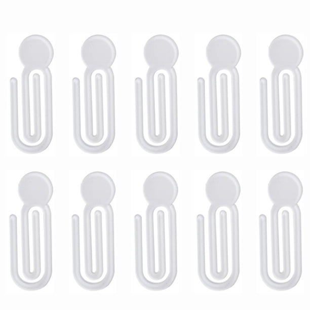 Matsuzay 10 piezas de clips acrílicos personalizados para manualidades y organización de archivos, clips de transferencia térmica. Carpetas de archivos 10*4.8 cm