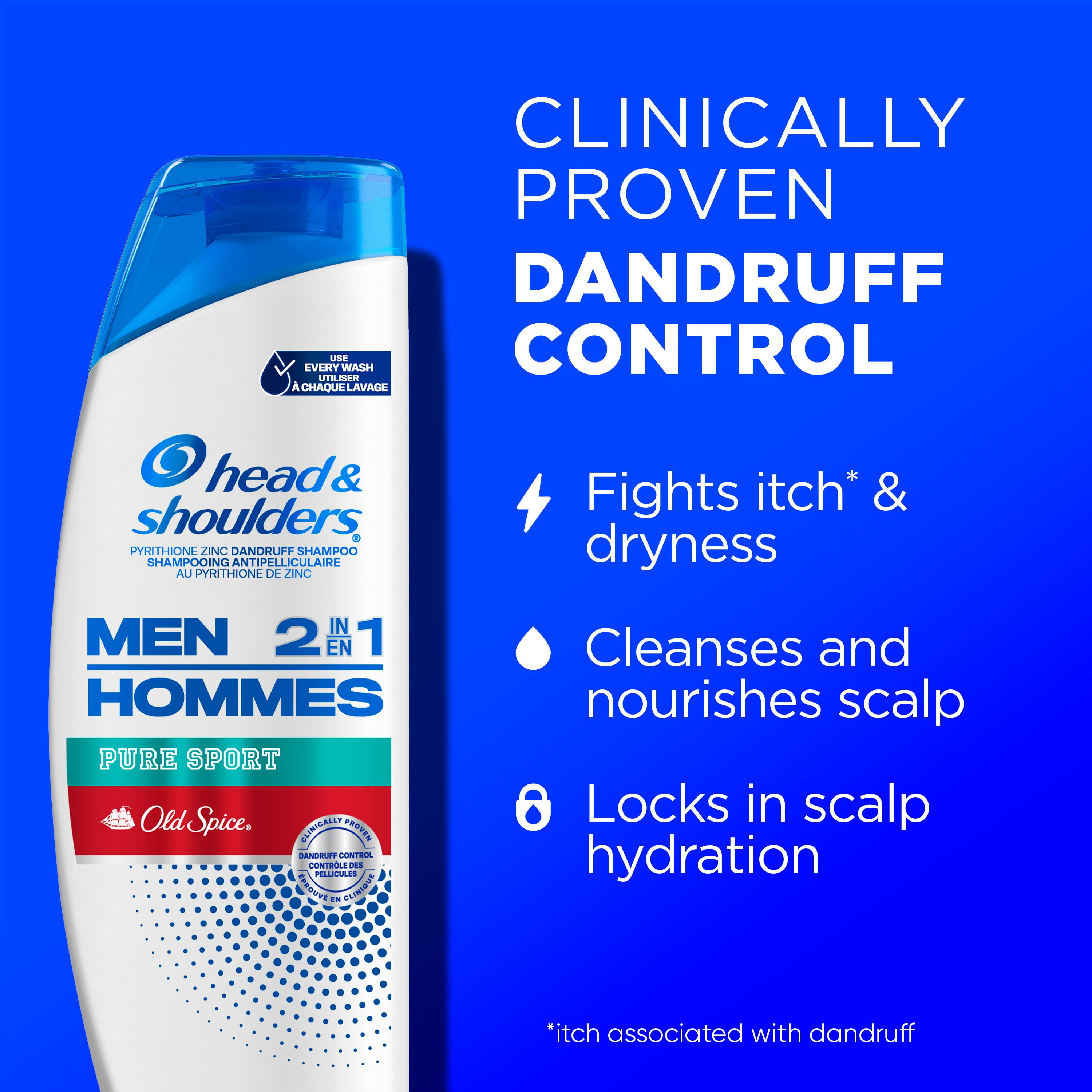 Shampooing et revitalisant 2 en 1 Head & Shoulders Old Spice Pure Sport POUR HOMMES