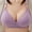 Purple, variant on Women's Large Size Wire Free Bra Push Up Bra Comfort Wireless Bra,Full Coverage Thin Back Closure Plus Size Underwear Support Bras