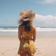 thumbnail image 5 of 56-58 cm circunferencia del sombrero protector solar de verano para mujer sombrero para el sol plegable sombrero de paja de flores, 5 of 5
