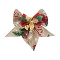 thumbnail image 2 of 2025 Christmas Bows Red Christmas Bows Outdoor Decoration 3.5×3.3in Linen Wreath Ribbon Bows with Bell for Christmas Tree Hanging Crafts Gift Bows Pendant for Xmas Home Decoration, 2 of 6