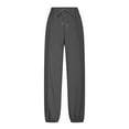 thumbnail image 5 of Nmnitkp Sweatpants Women Excellent Workmanship Casual Solid Color Pants Jogger Pants Pants Sweatpants With Pocket Streetwear Dark Gray,L, 5 of 7