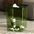 thumbnail image 6 of ajkijo 12L Clear Gray/Green/Orange ABS Plastic Translucent Waste Bin, Modern Durable Bathroom/Kitchen Trash Can with Easy-Clean Round Opening, 500g, Bedroom Recycling Bin Green, 6 of 6