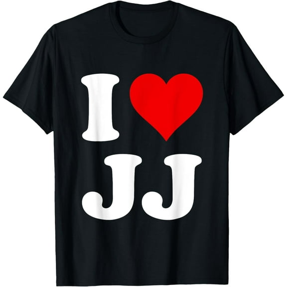 Red Heart I Love JJ T-Shirt