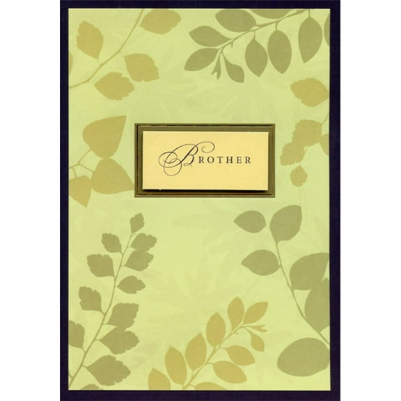 Designer Greetings Rectangular 3D Tip On Banner with Thin Gold Foil Trim Birthday Card for Brother