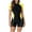 Yellow, variant on Active One Piece Swimsuit for Women Sexy Sporty Monokini Color Block Racerback Built-In Support Chafe-Resistant Fabric Alluring Training & Beach Wear